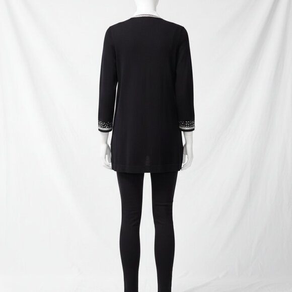 EUC Chico's Travelers Collection Rhinestone Cardigan L - Picture 6 of 16